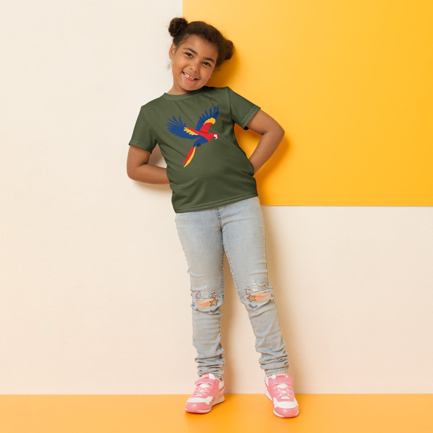 Kids crew neck t-shirt (Parrot)