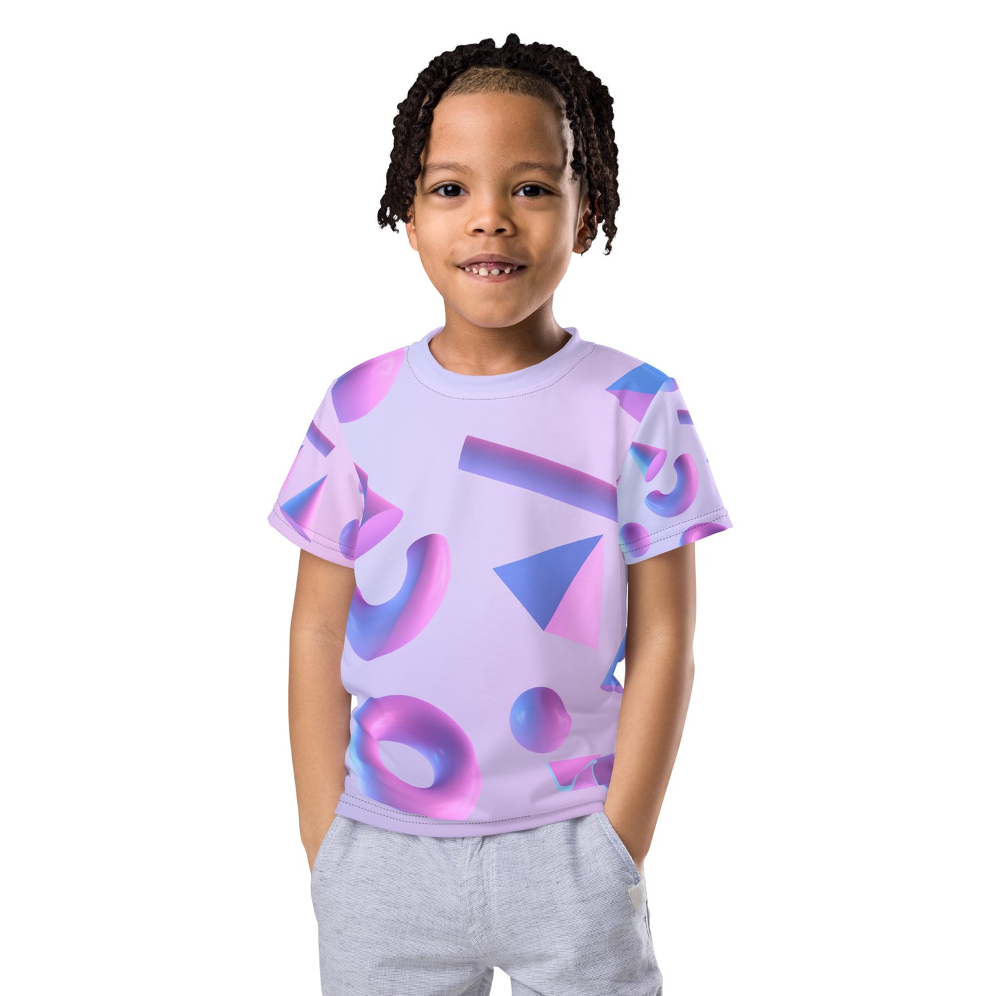 Kids crew neck t-shirt (Purple)