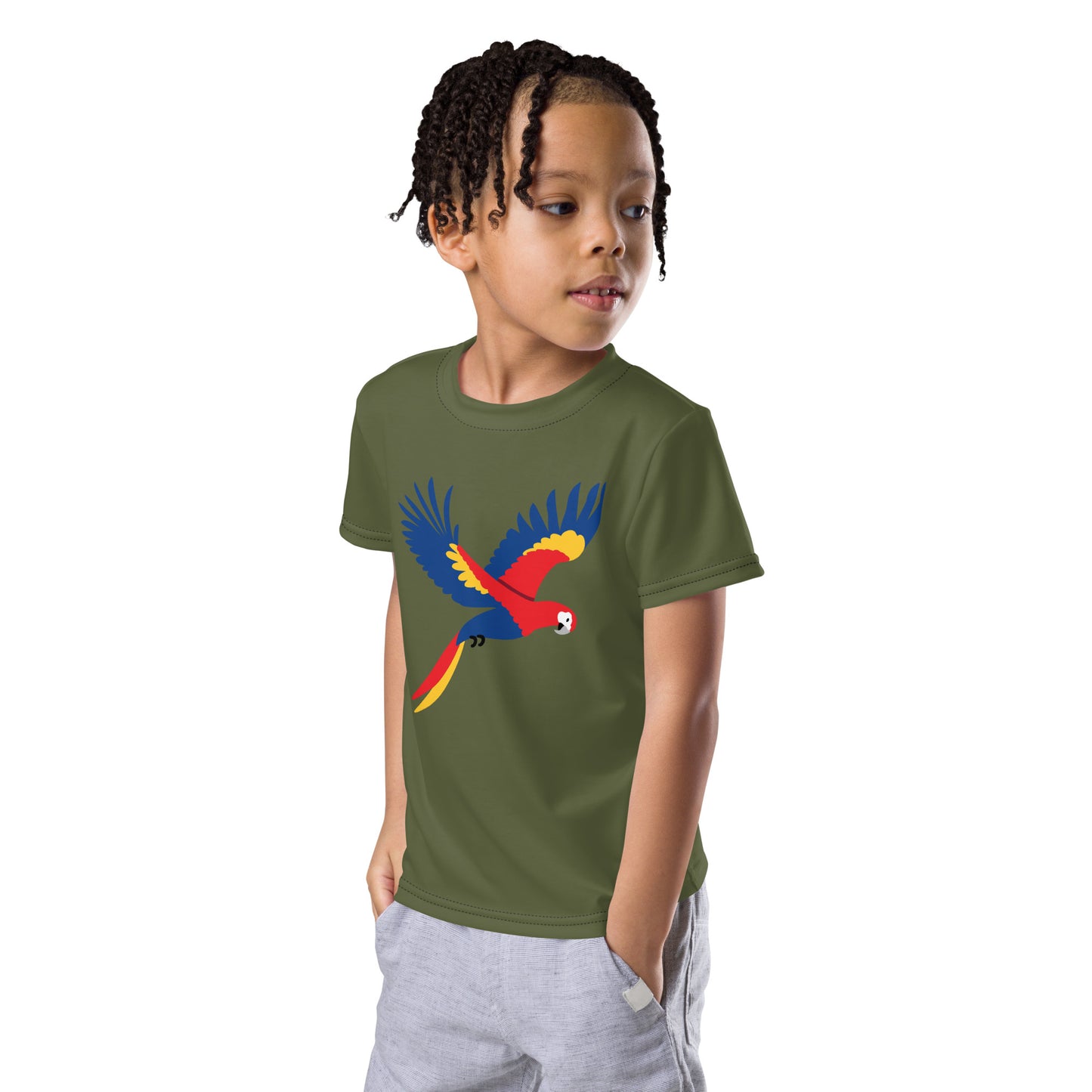 Kids crew neck t-shirt (Parrot)