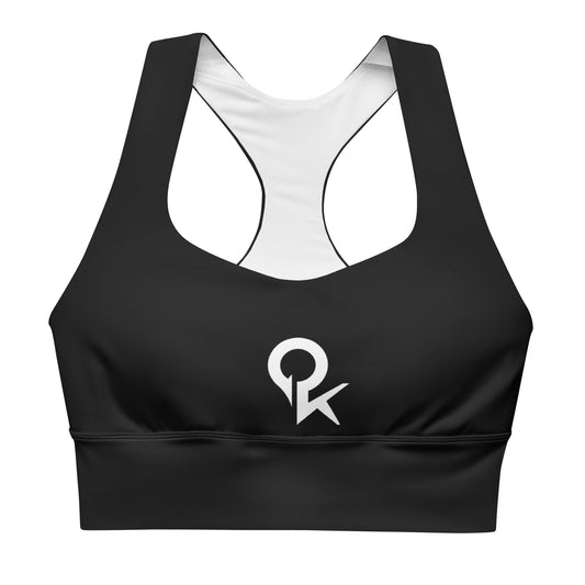 Longline sports bra (Black Quickk)