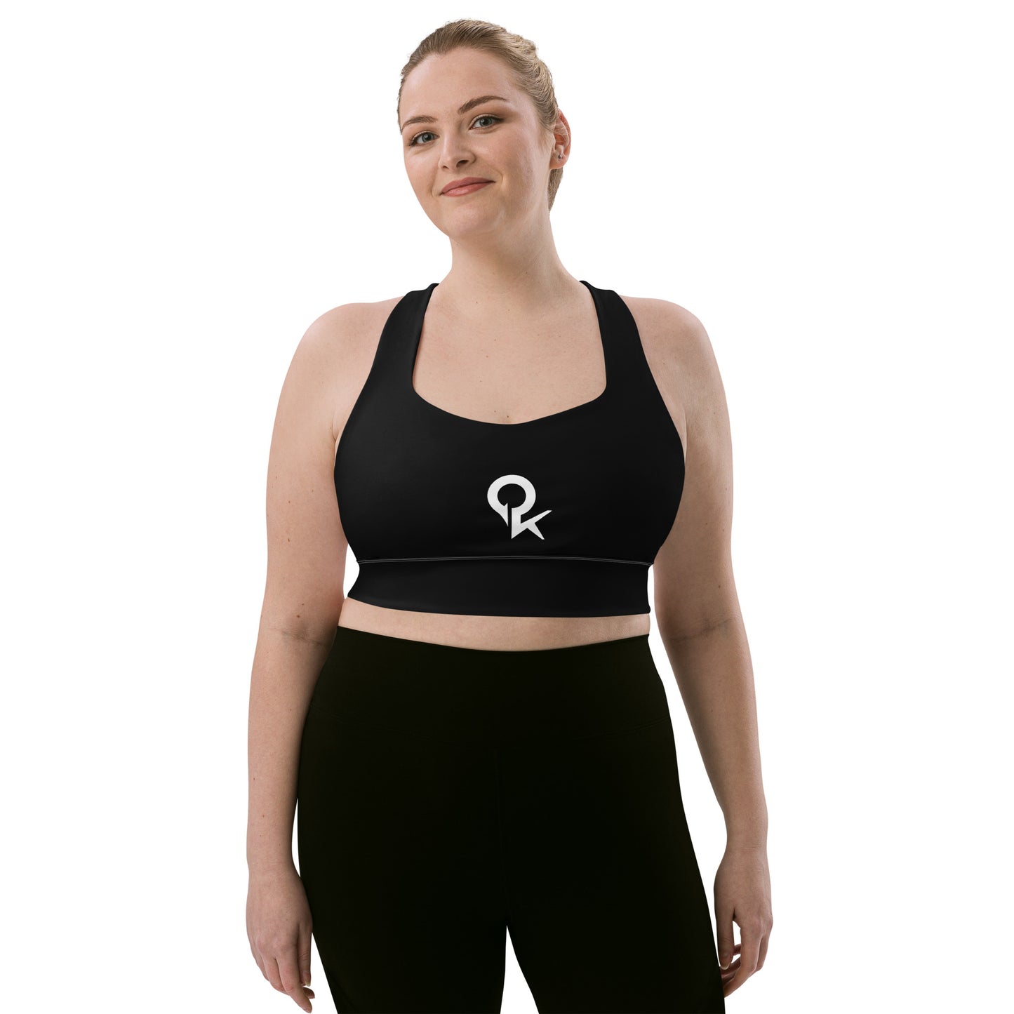 Longline sports bra (Black Quickk)