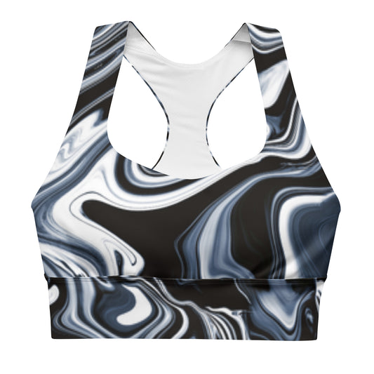 Longline sports bra (Swirl)