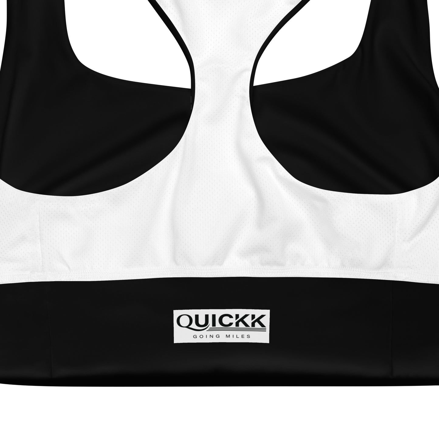 Longline sports bra (Black Quickk)