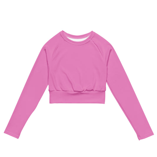 Recycled long-sleeve crop top (Pinkalicious)