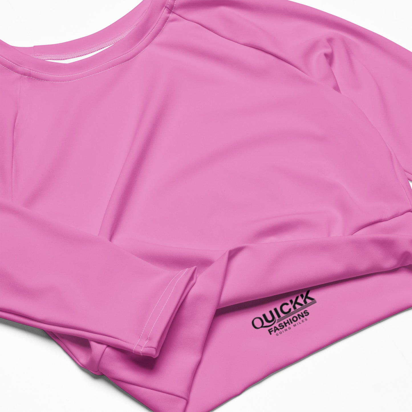 Recycled long-sleeve crop top (Pinkalicious)