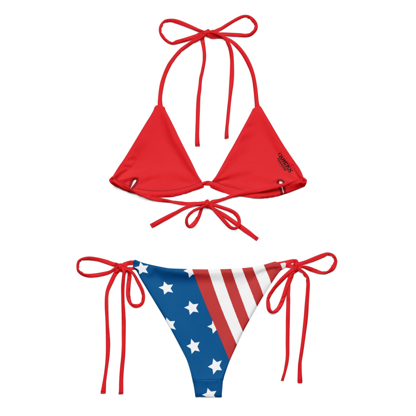 All-over print recycled string bikini (USA)