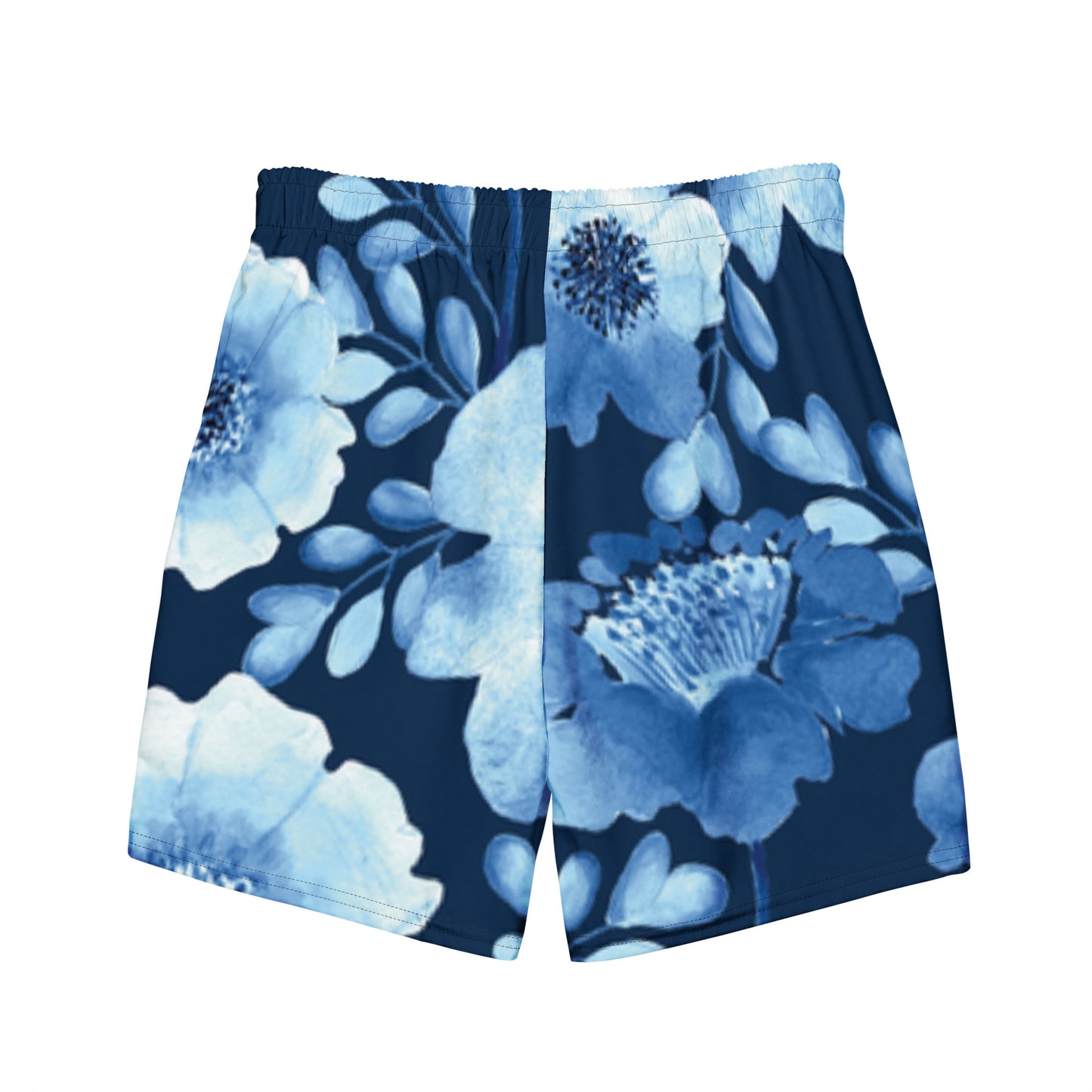 Men's swim trunks (Blue Flower)