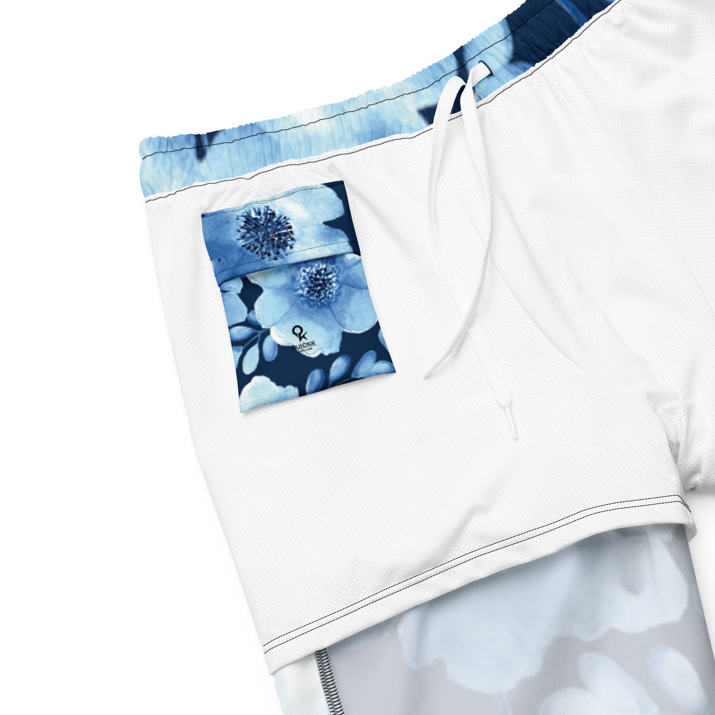 Men's swim trunks (Blue Flower)