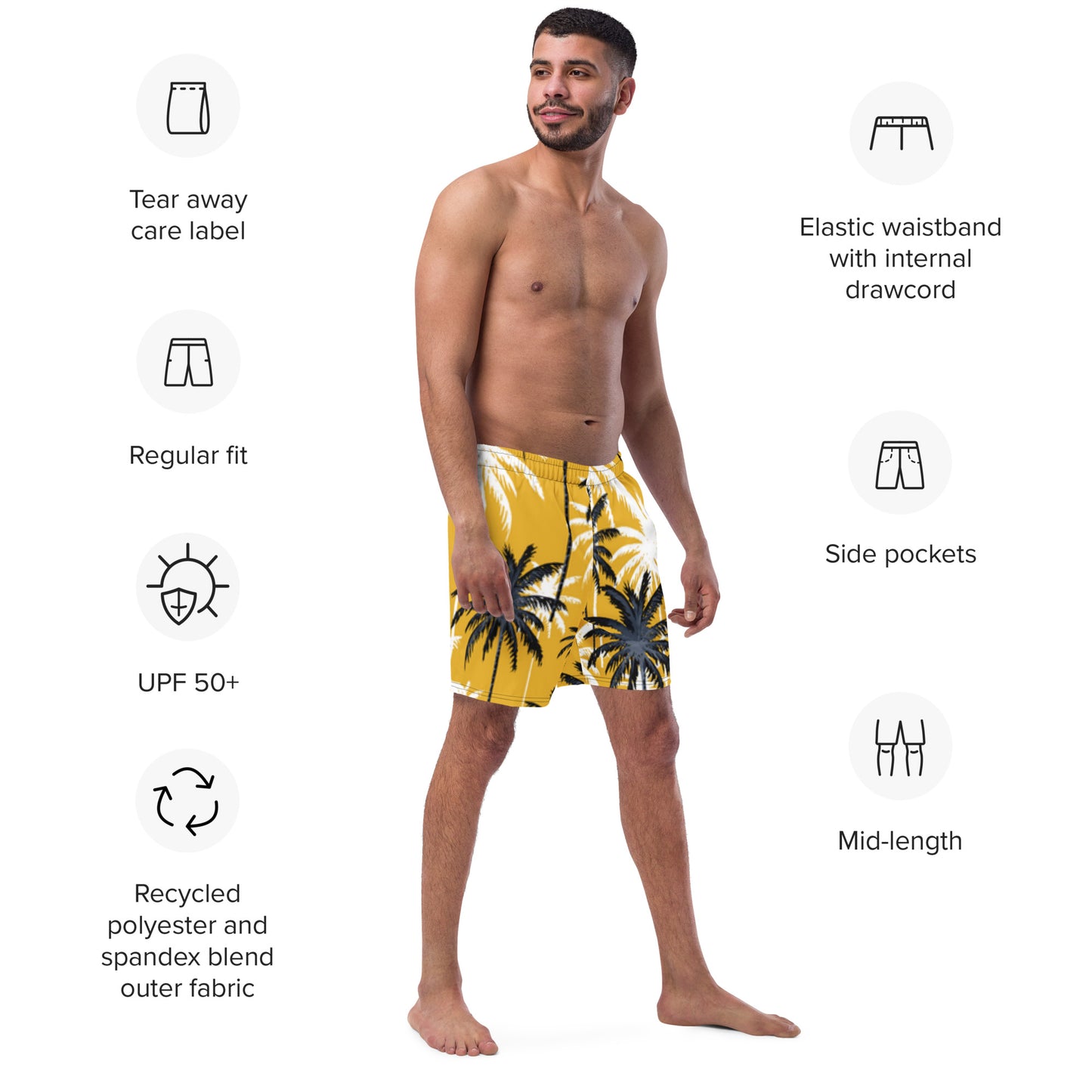 Men's swim trunks (Palm Trees)