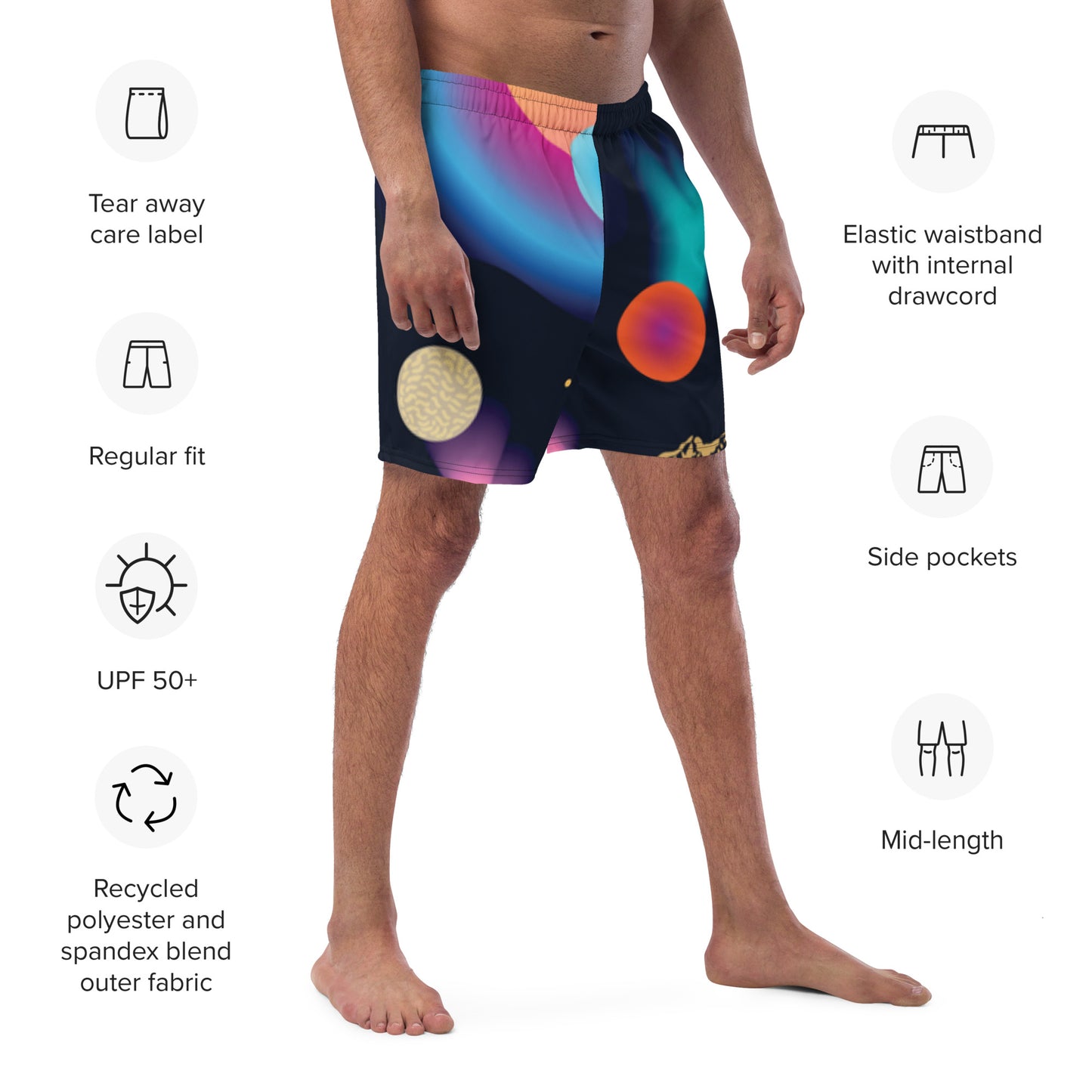 Men's swim trunks (Planets)