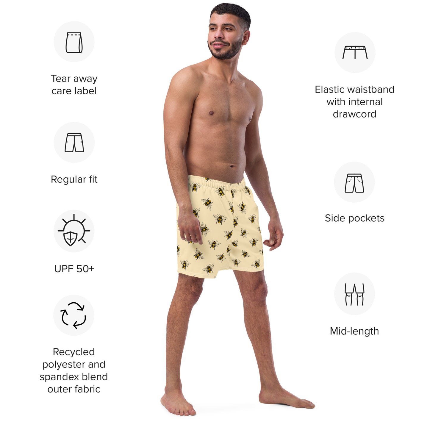 Men's swim trunks (Bee)