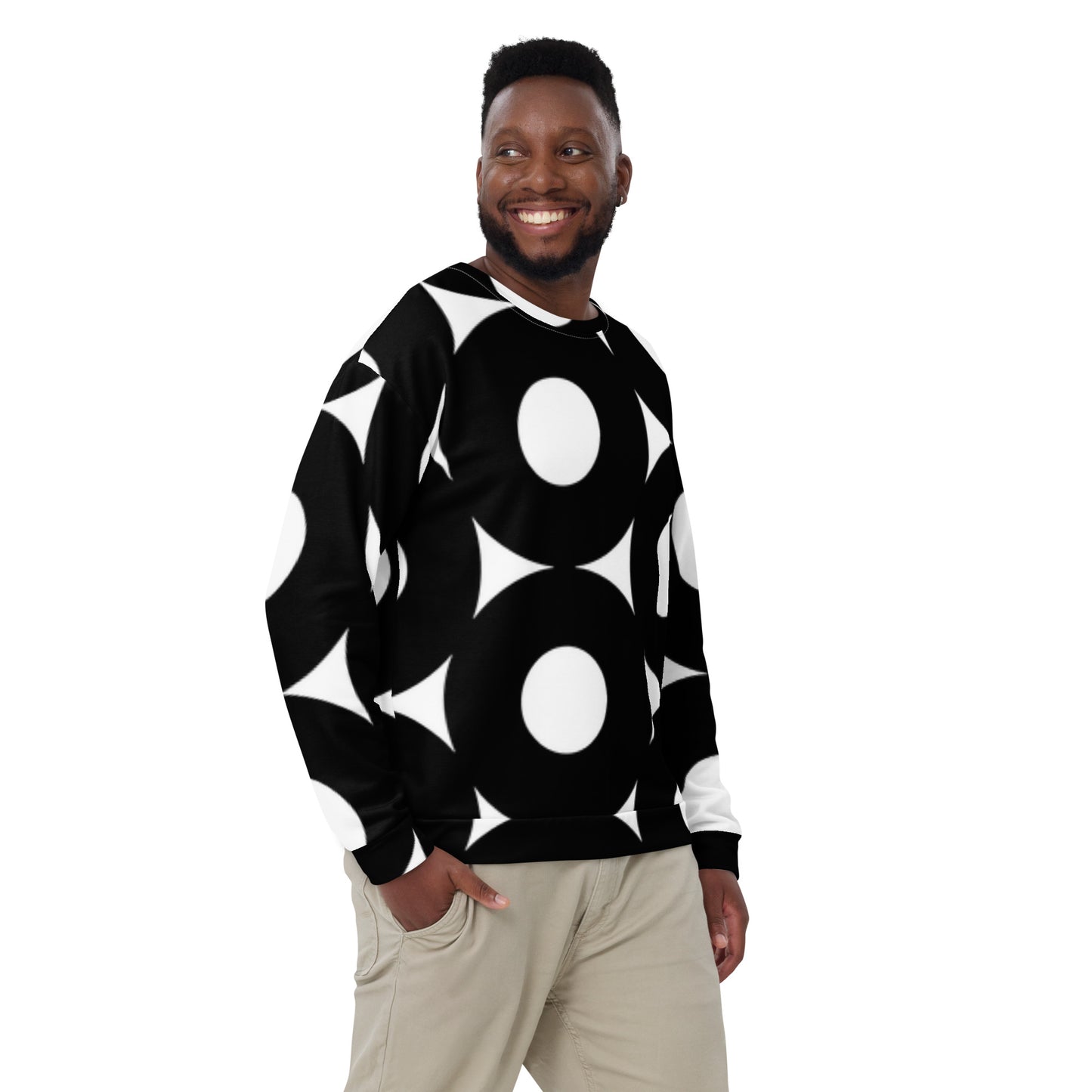 Unisex Sweatshirt (B&W Circle)