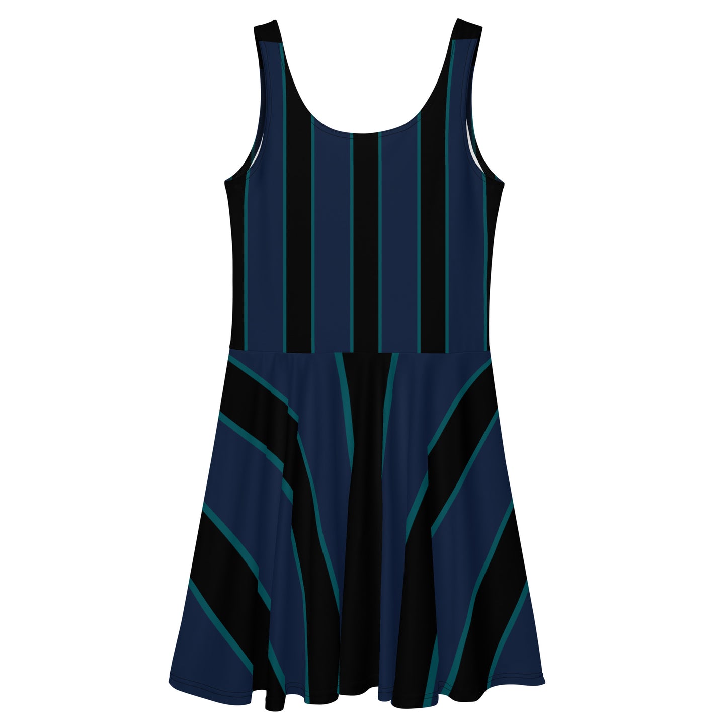 Skater Dress (Blue/Black Stripe)