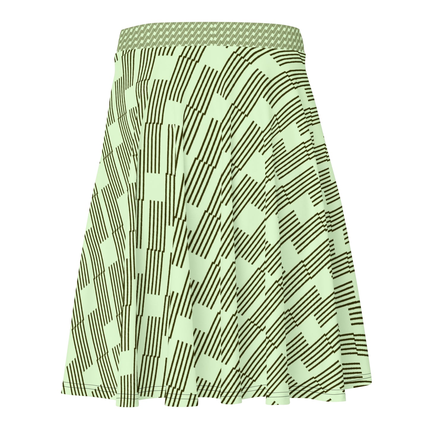 Skater Skirt (Green Lines)