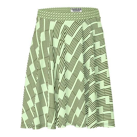 Skater Skirt (Green Lines)