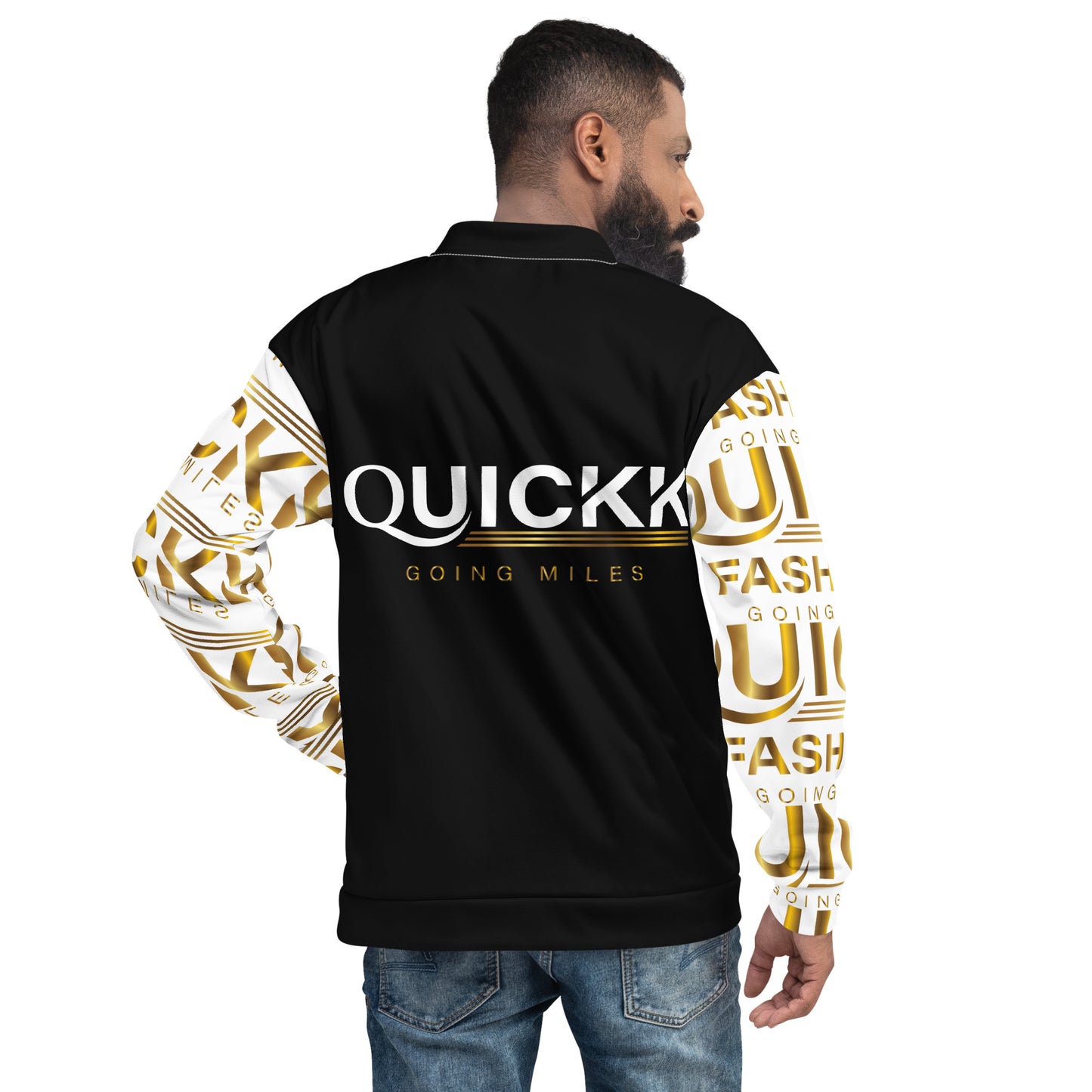 Unisex Bomber Jacket (Gold Quickk)