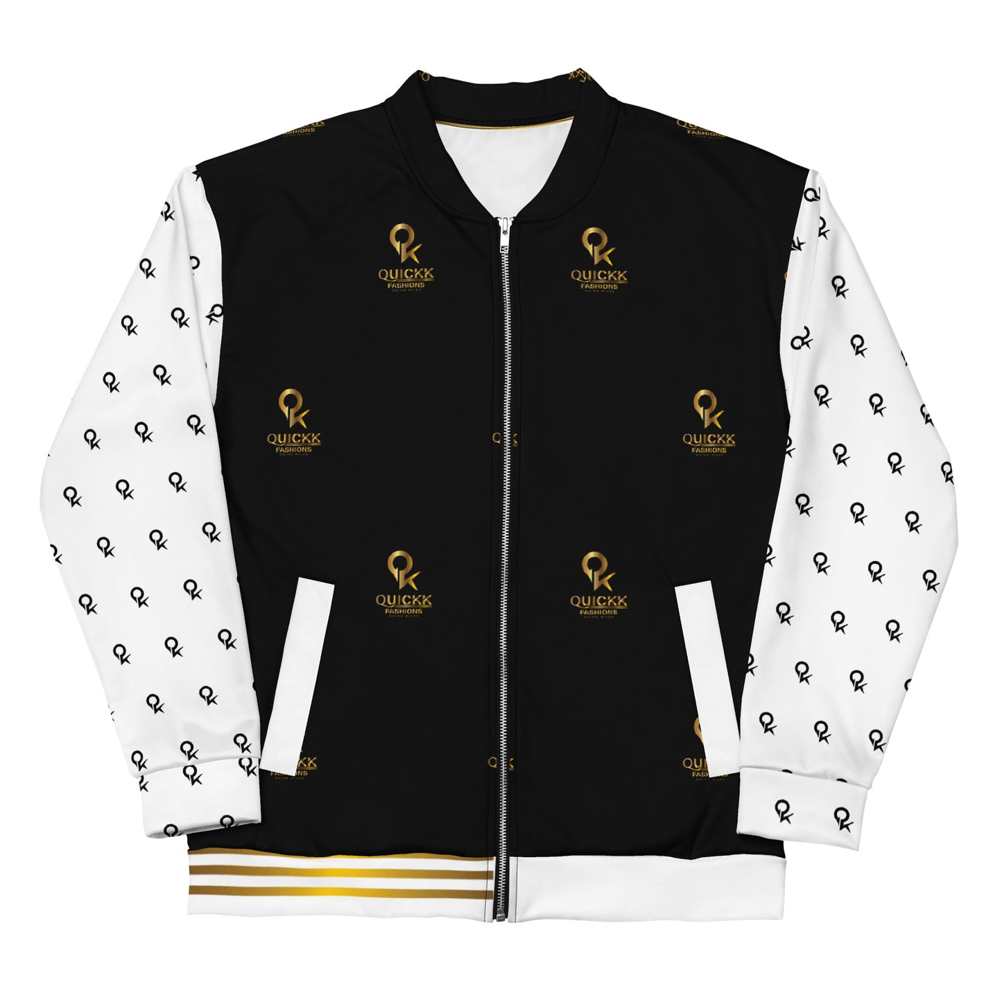 Unisex Bomber Jacket (White Sleeves)