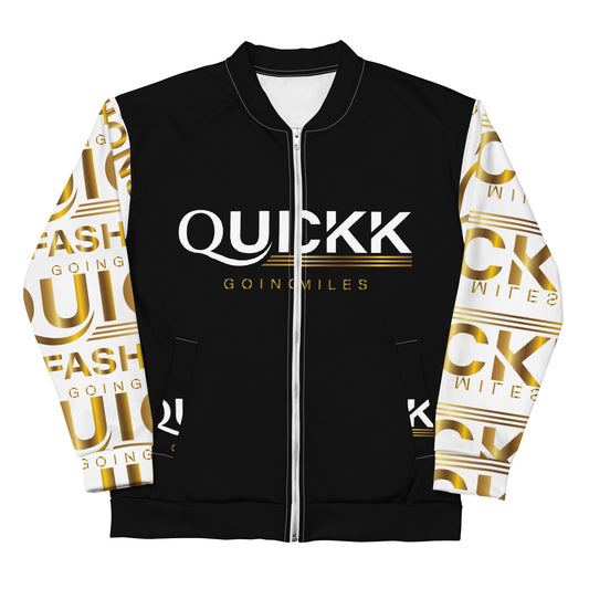 Unisex Bomber Jacket (Gold Quickk)