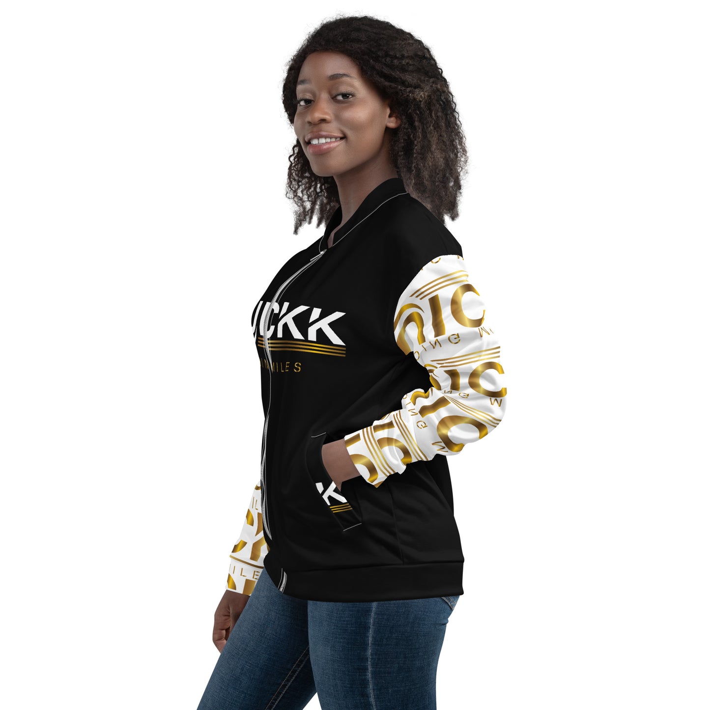 Unisex Bomber Jacket (Gold Quickk)