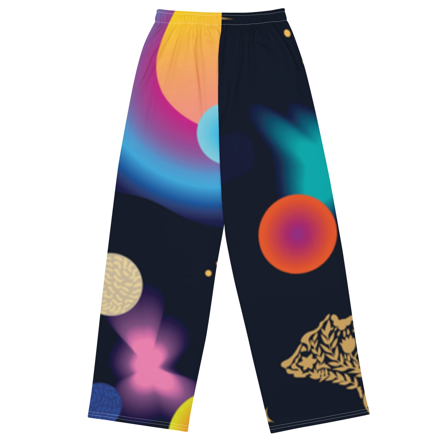 All-over print unisex wide-leg pants (Universe)