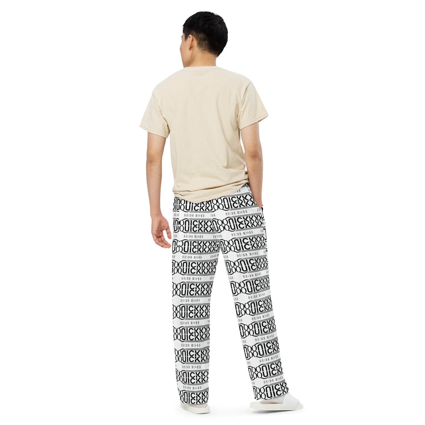 All-over print unisex wide-leg pants (Link)