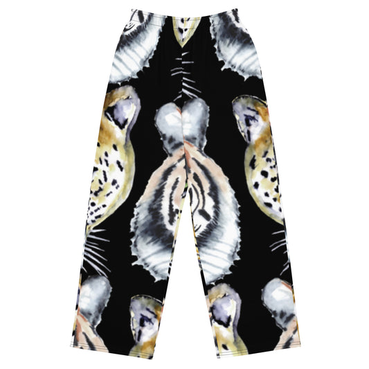 All-over print unisex wide-leg pants (Jungle Cat)