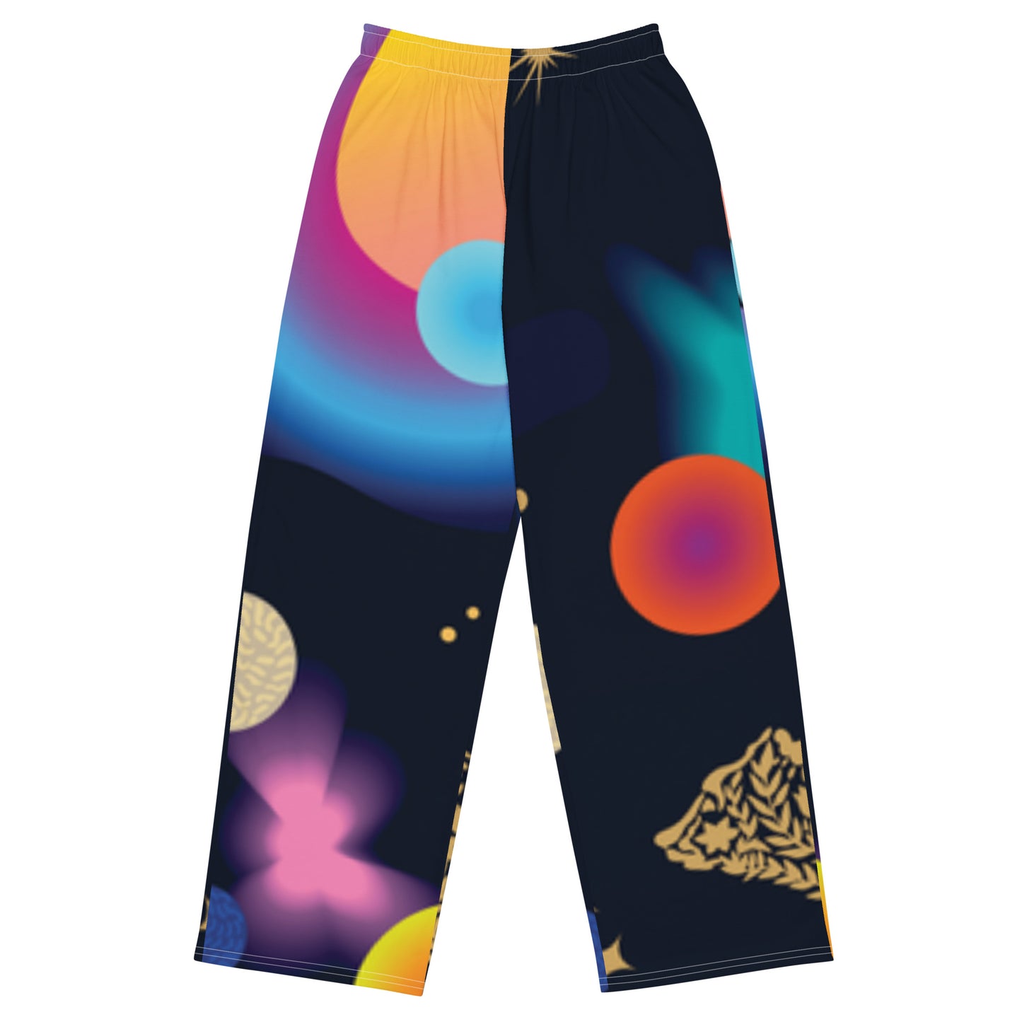 All-over print unisex wide-leg pants (Universe)