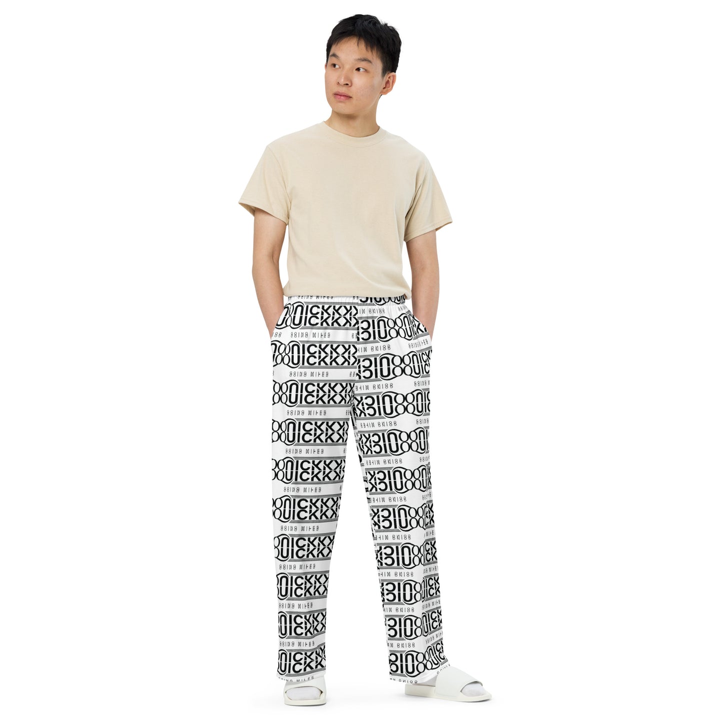 All-over print unisex wide-leg pants (Link)