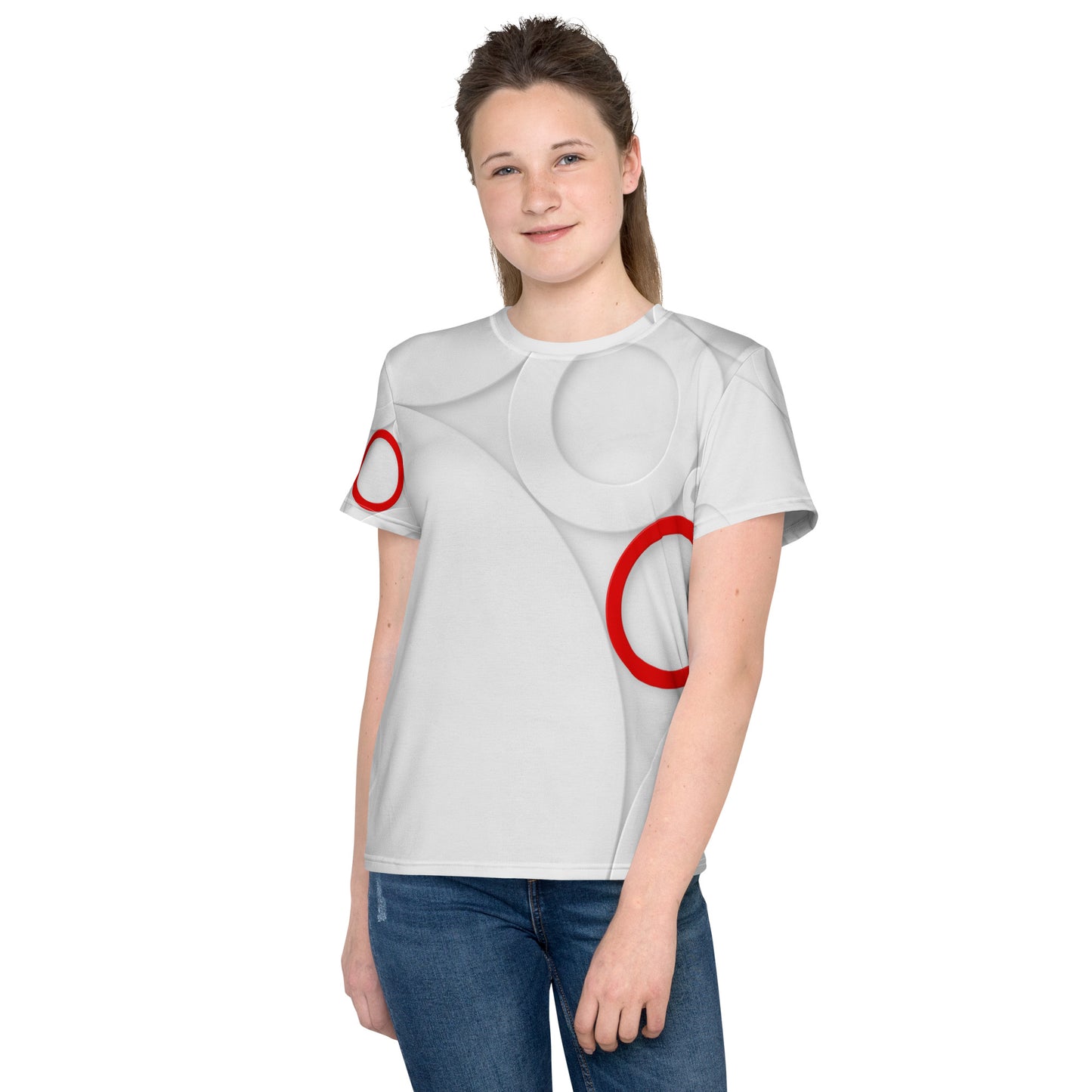 Youth crew neck t-shirt (Red Circle)