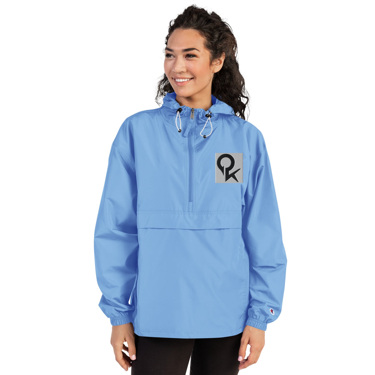 Embroidered Champion Packable Jacket (Square Quick)