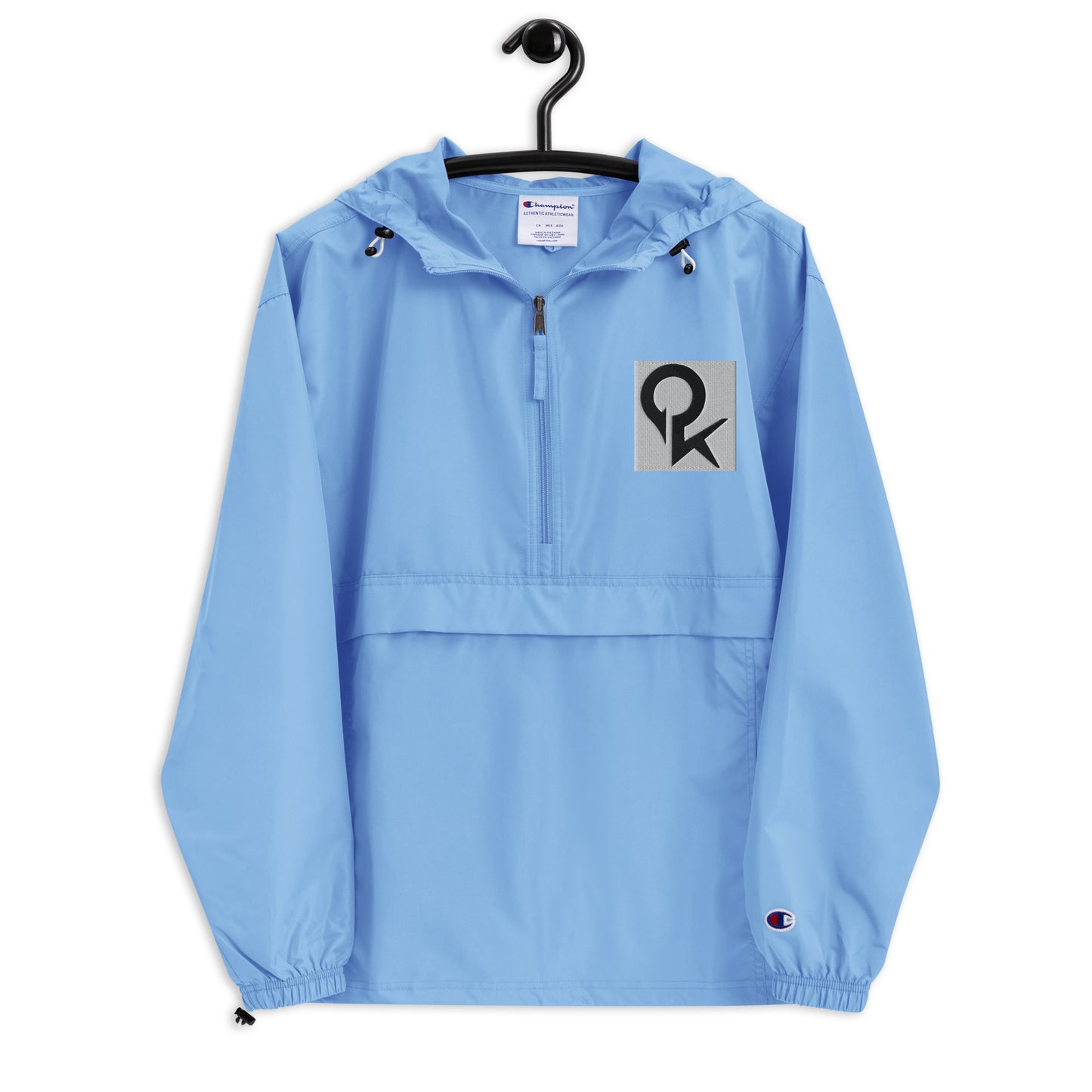 Embroidered Champion Packable Jacket (Square Quick)