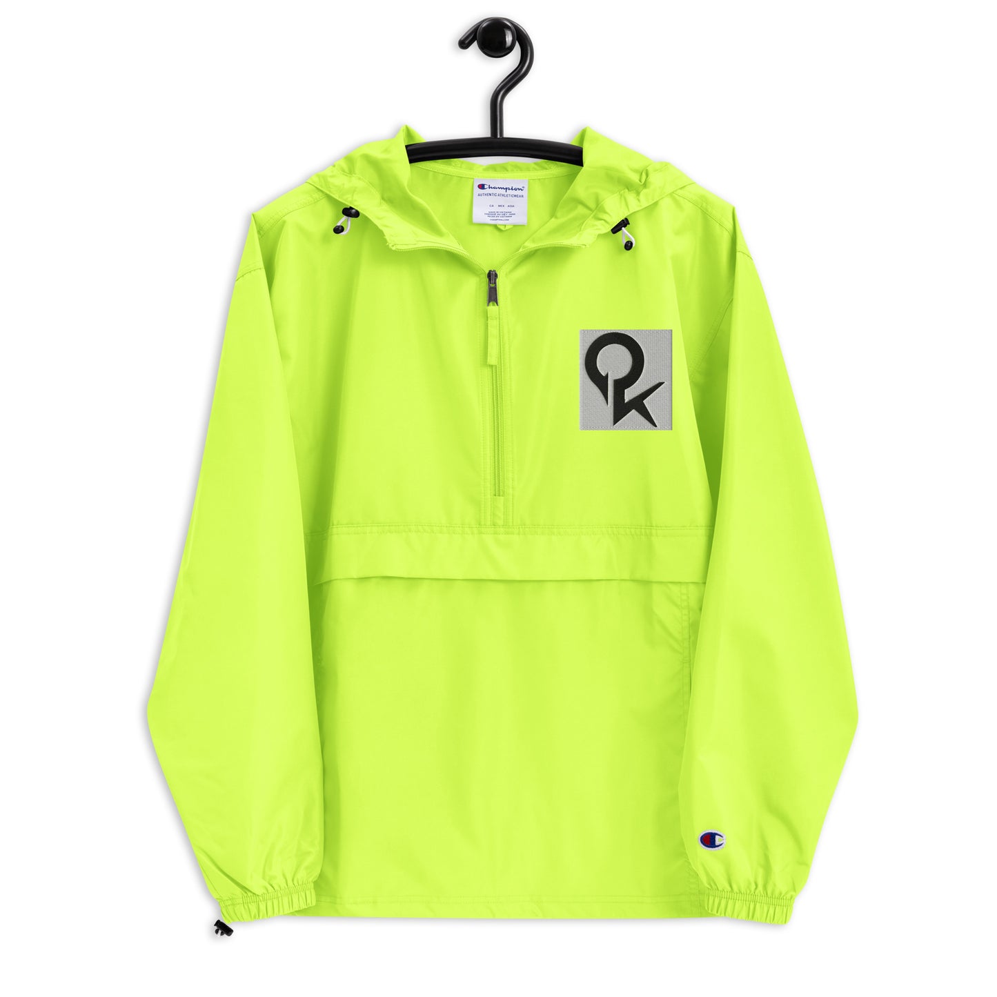 Embroidered Champion Packable Jacket (Square Quick)