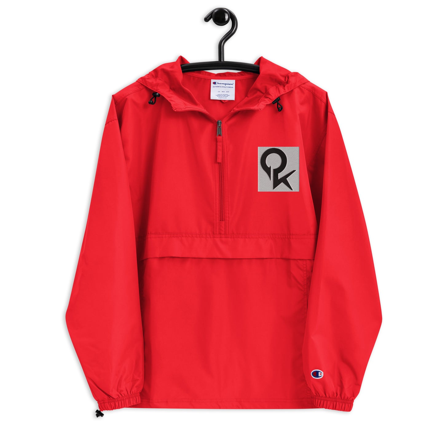 Embroidered Champion Packable Jacket (Square Quick)