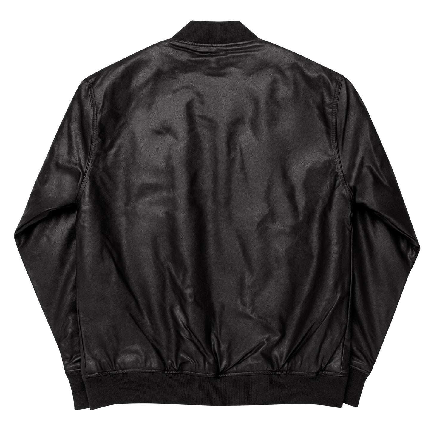 Leather Bomber Jacket (White Quickk)