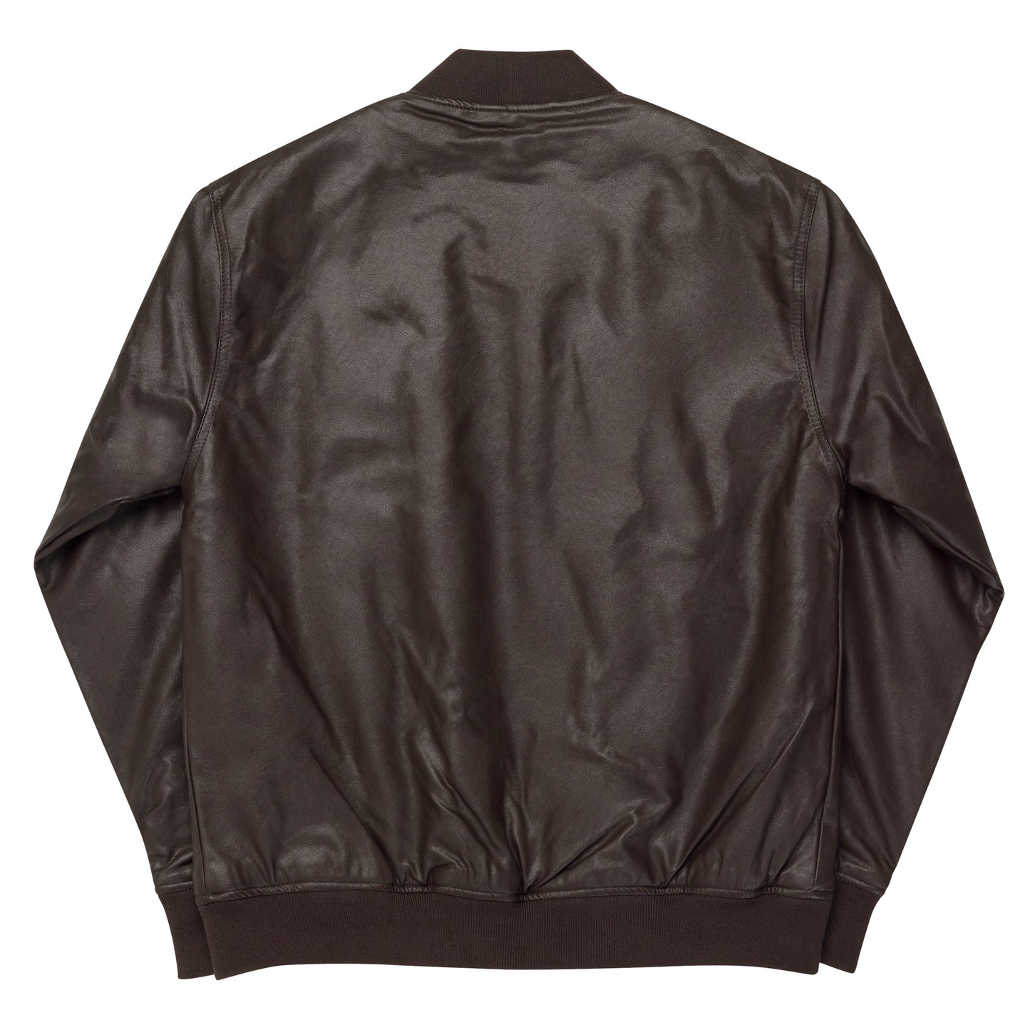 Leather Bomber Jacket (White Quickk)