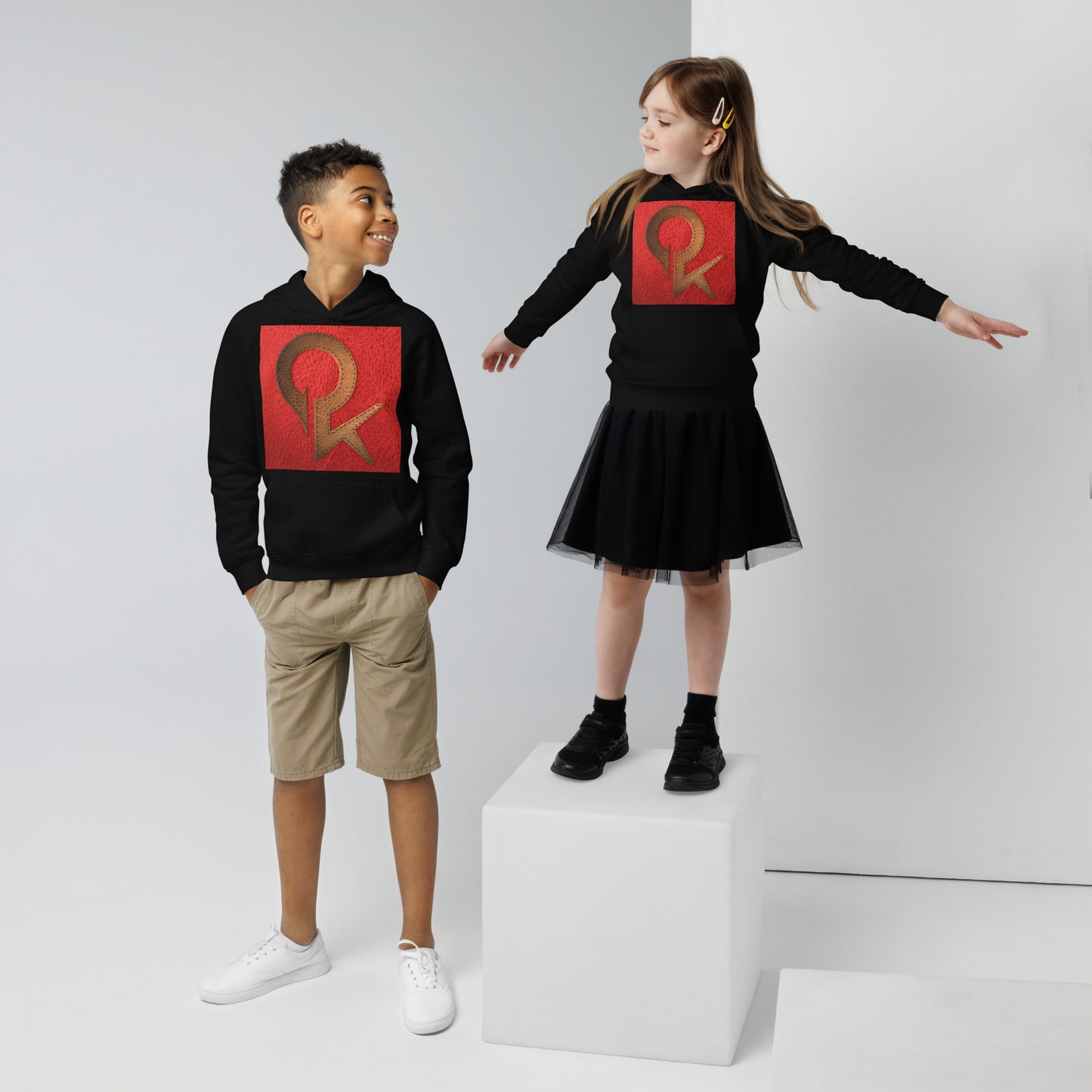 Kids eco hoodie (Red Quickk)