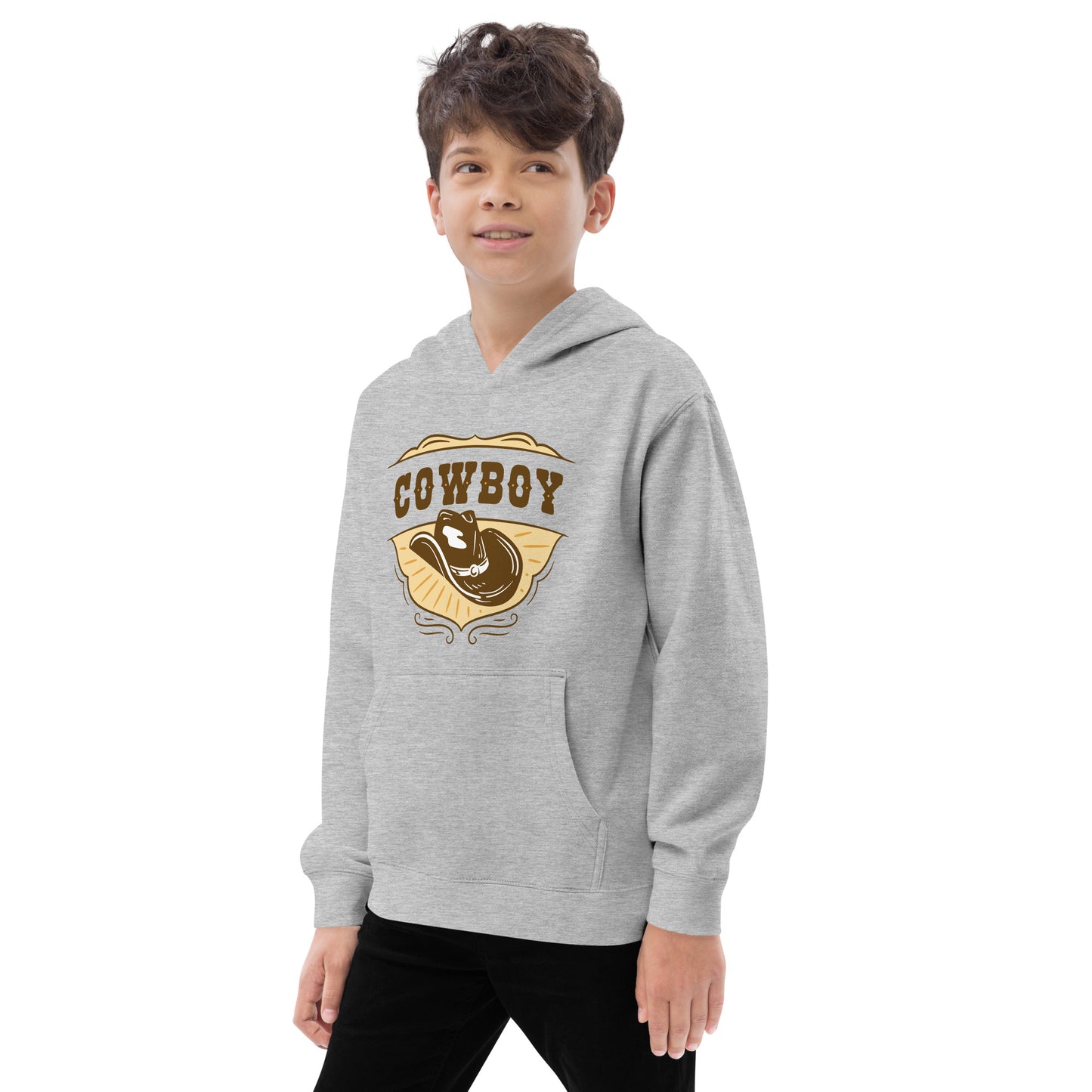 Kids fleece hoodie (Cowboy)