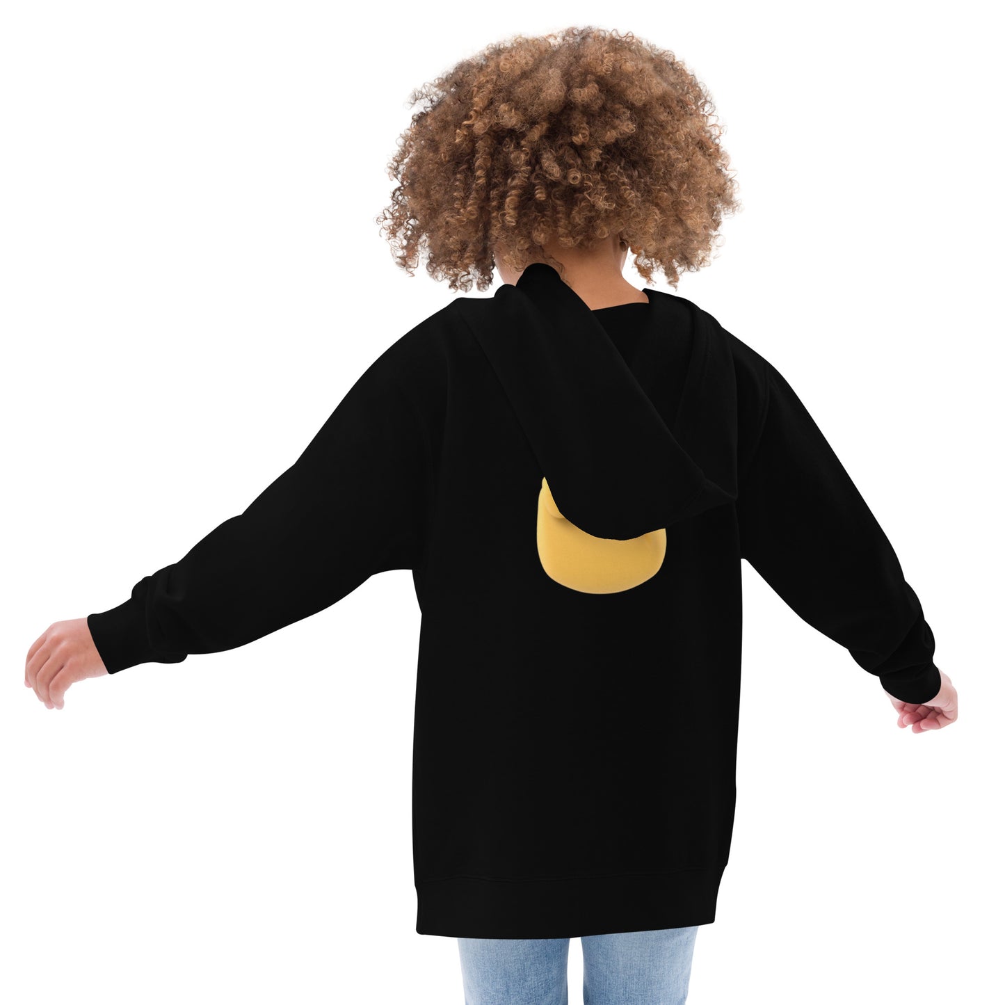 Kids fleece hoodie (Black Square)