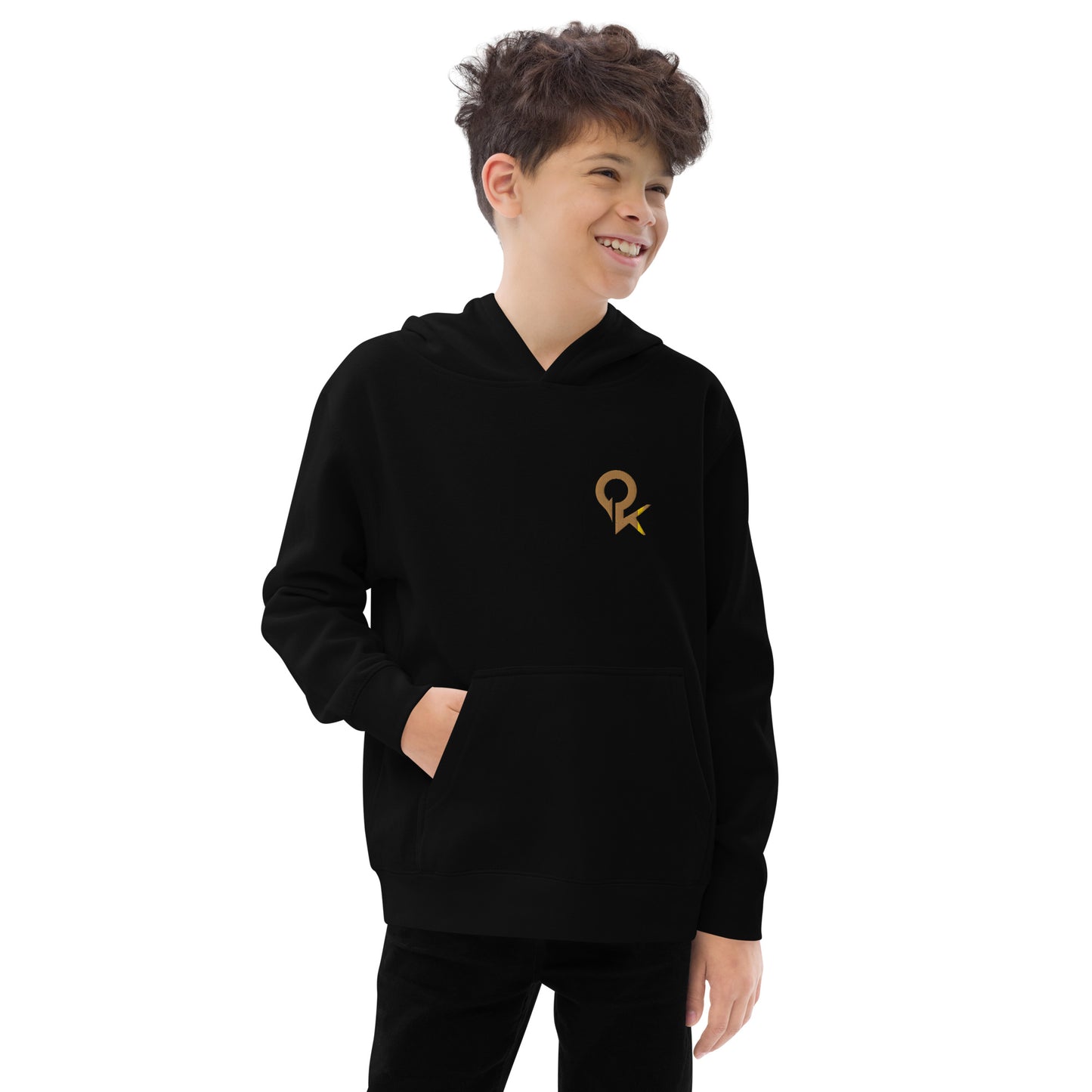 Kids fleece hoodie (Gold Quickk)