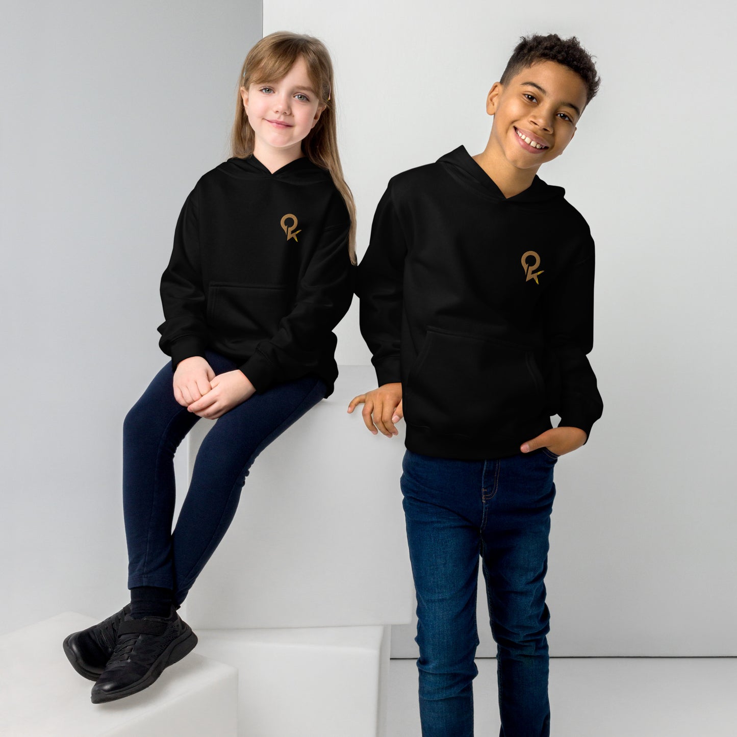 Kids fleece hoodie (Gold Quickk)