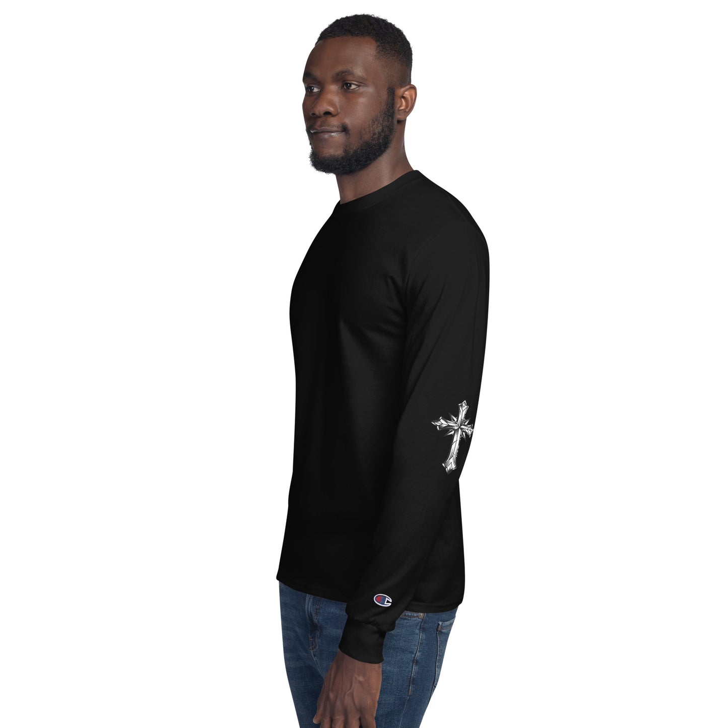 Men's Champion Long Sleeve Shirt (White Quickk)