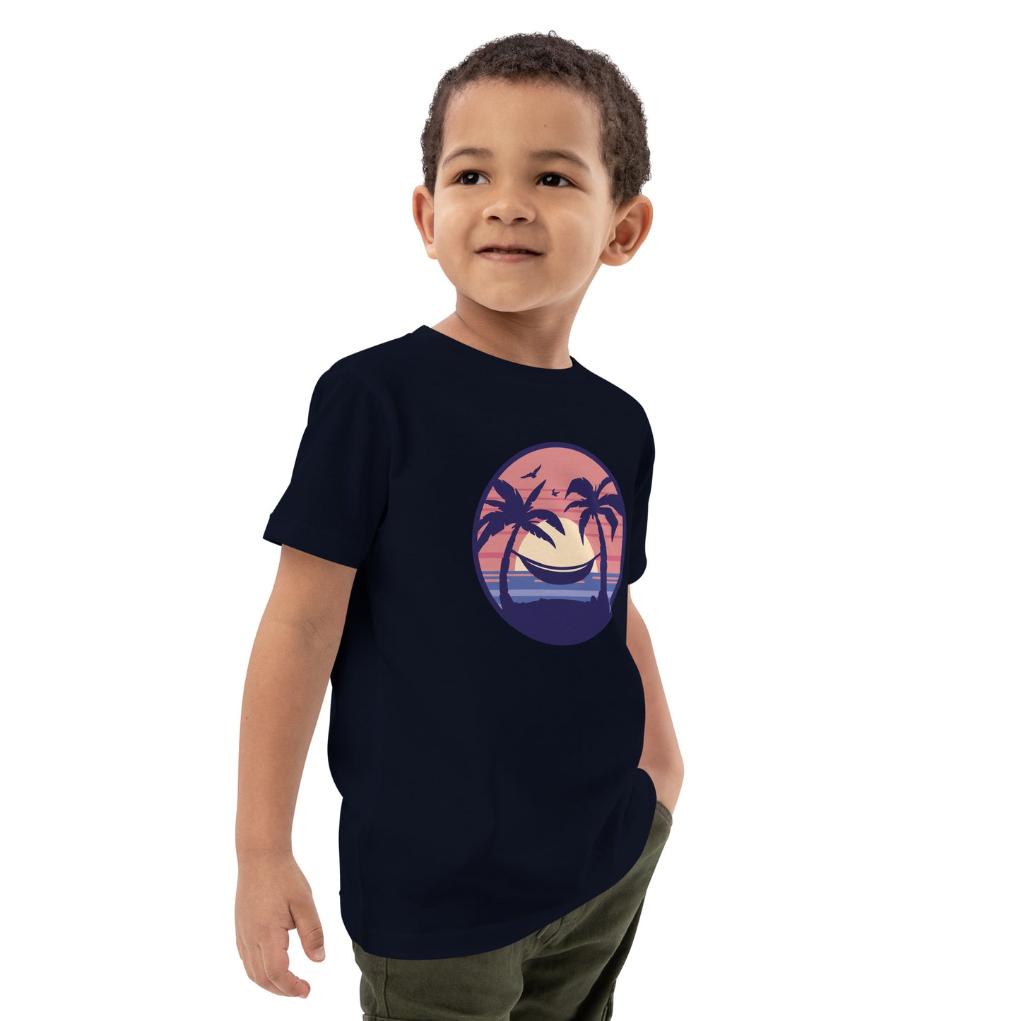 Organic cotton kids t-shirt (Palm Trees)