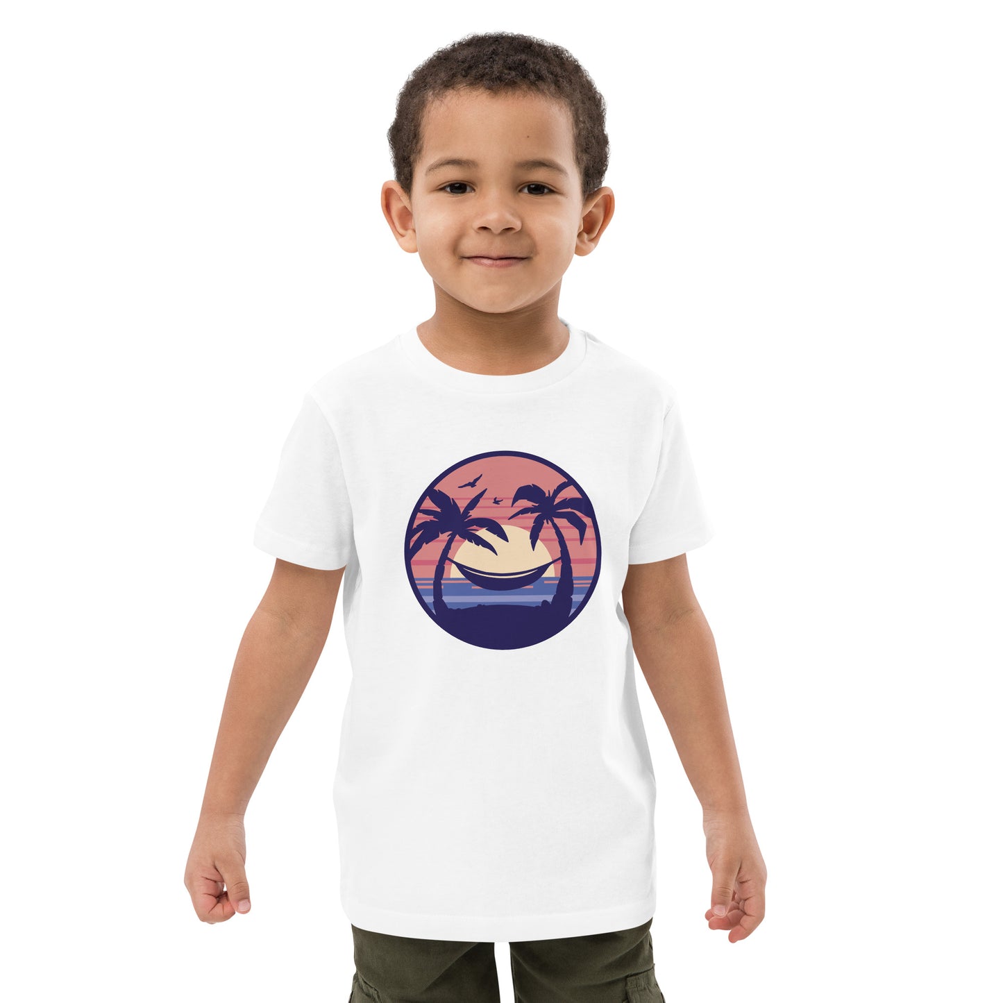 Organic cotton kids t-shirt (Palm Trees)