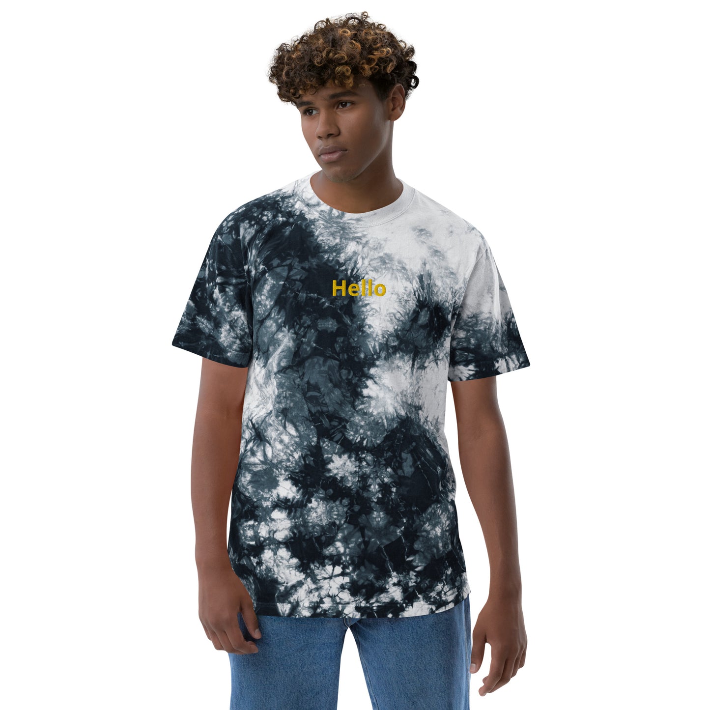 Oversized tie-dye t-shirt (Hello)