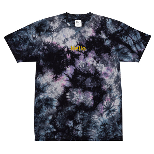 Oversized tie-dye t-shirt (Hello)