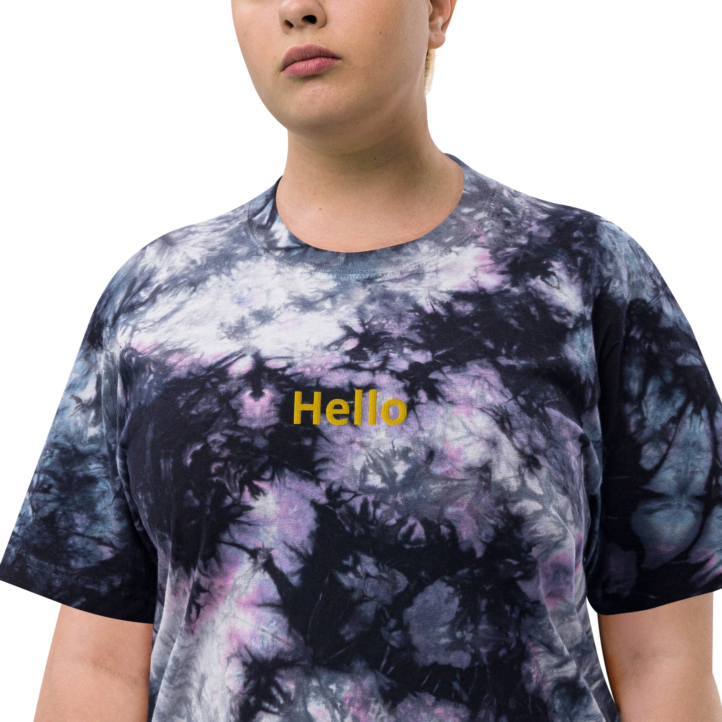 Oversized tie-dye t-shirt (Hello)