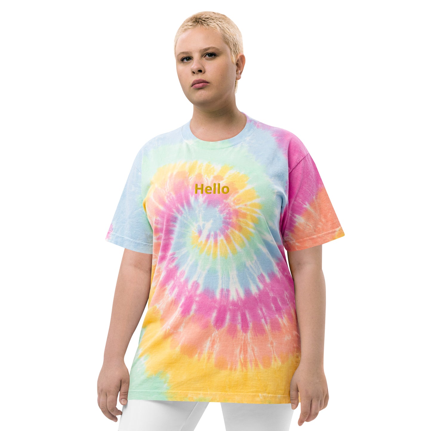 Oversized tie-dye t-shirt (Hello)