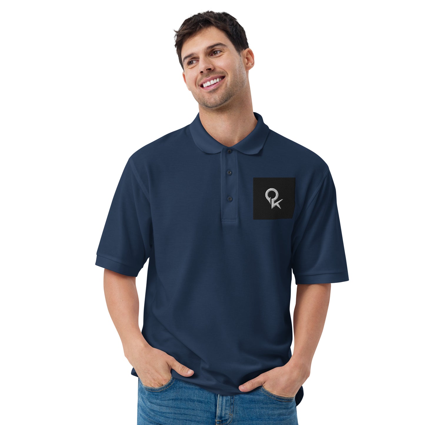 Men's Premium Polo (Black Square)