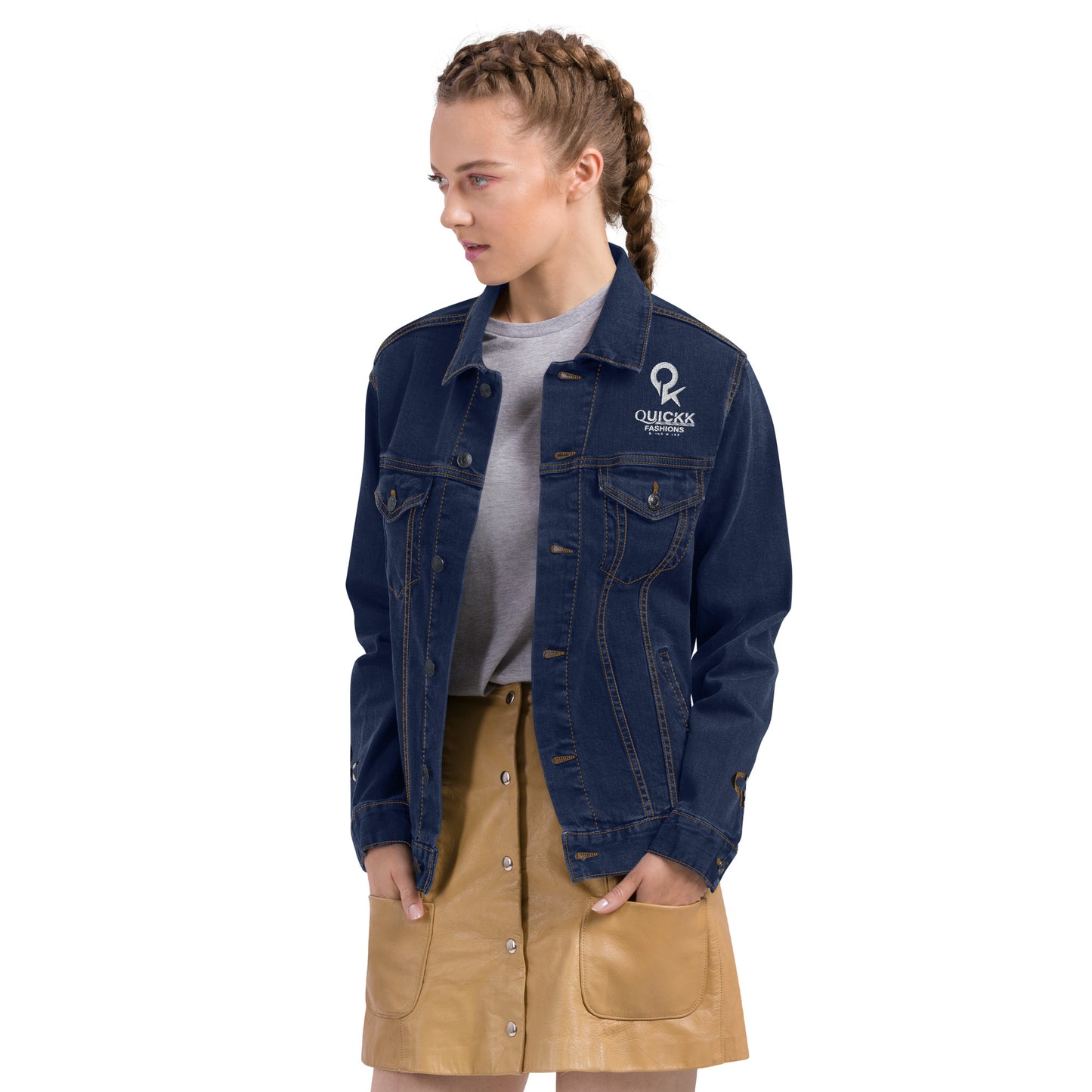 Unisex denim jacket (White Quickk)