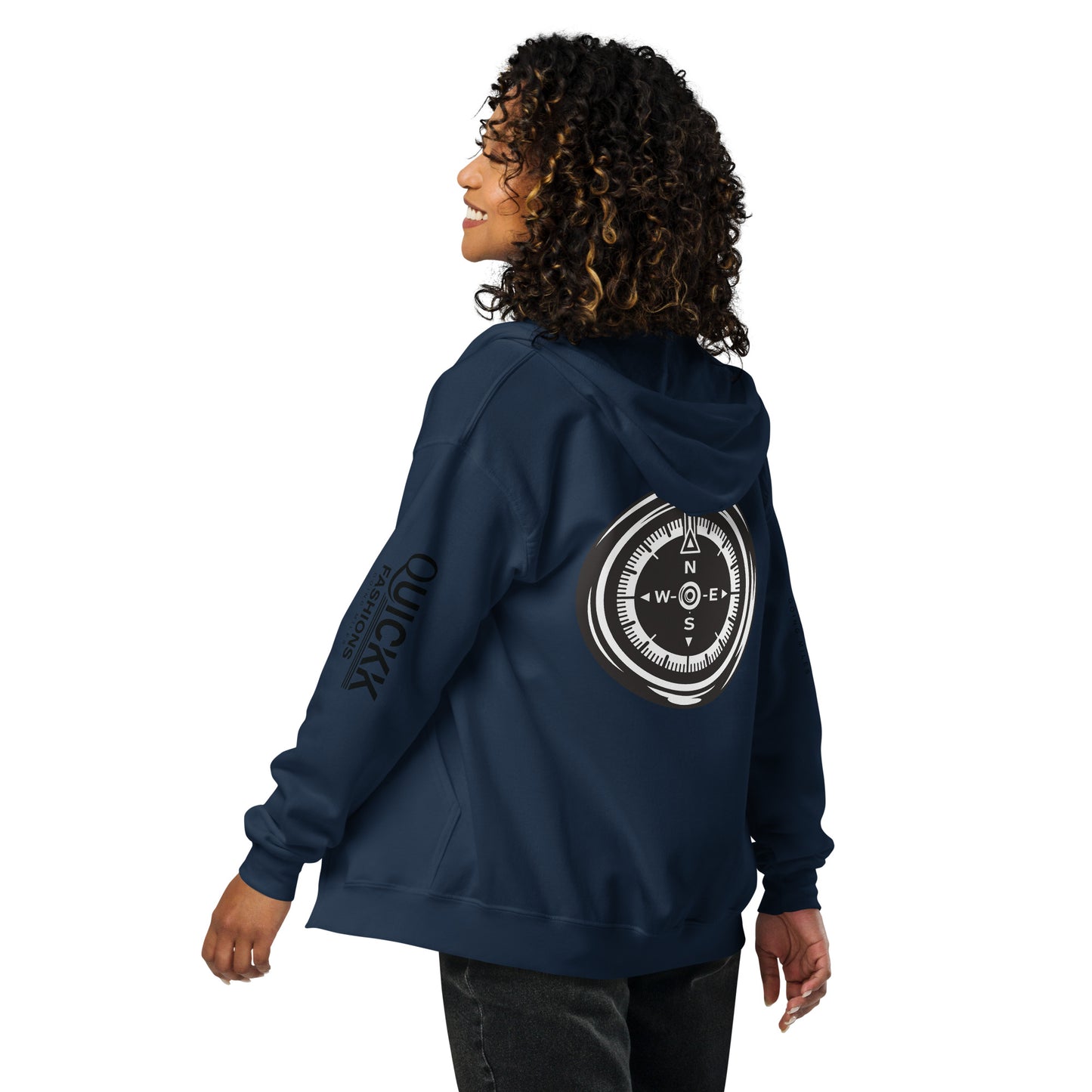 Unisex heavy blend zip hoodie (Clock)